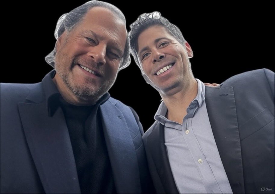 Benioff's tweet image. Salesforce + @OpenAI partnership unleashed! 🤖 New Agentforce 360 apps now LIVE in ChatGPT — query CRM, build Tableau dashboards, analyze conversations, even close deals with Agentforce Commerce.
Trusted data + seamless workflows + the world’s best AI = unstoppable enterprise…