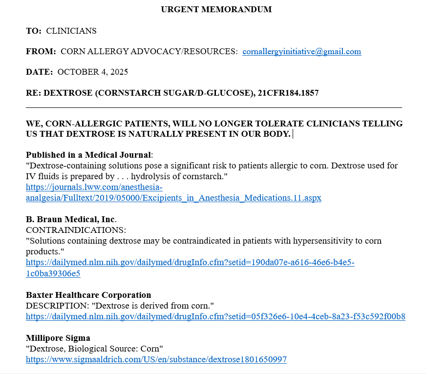 Corn Allergy Mgmt. tweet media