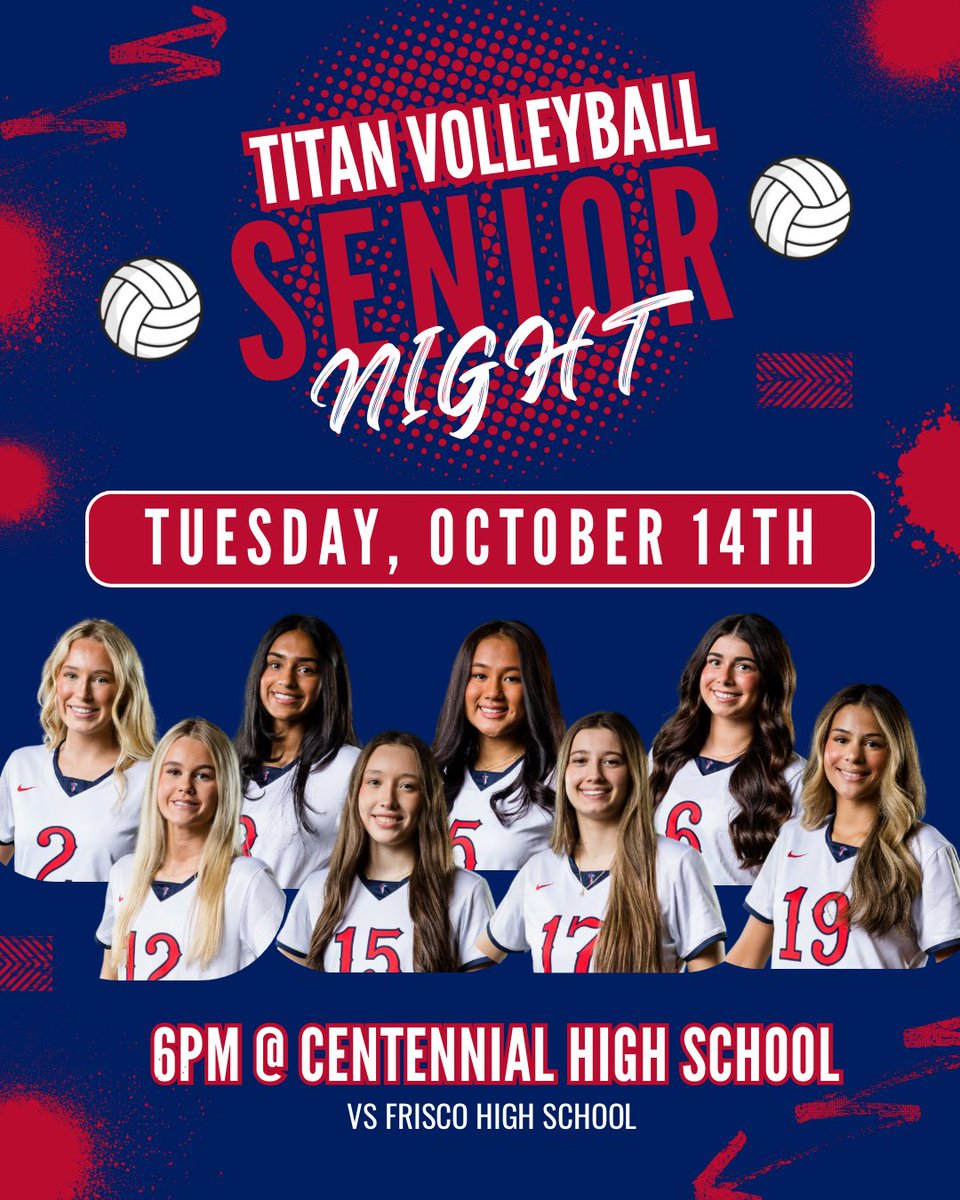 Senior Night!  Come show these 8 Titans some love as they take on FHS.