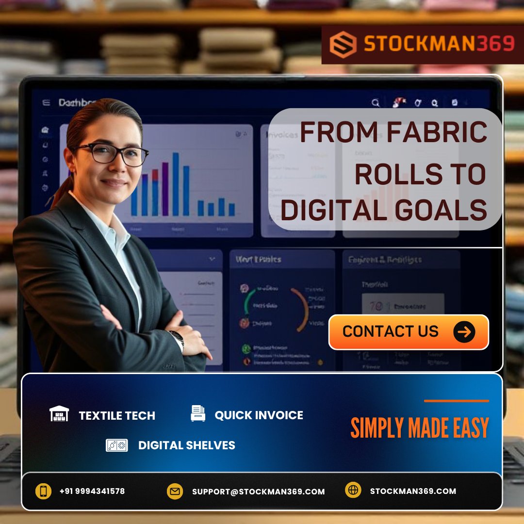 gisterpages's tweet image. Transform your textile business digitally with Stockman369. Manage fabrics, inventory, and GST invoices with ease. 

📞 +91 9994341578 
🌐 stockman369.com 
✉️ support@stockman369.com

#DigitalTextile #Stockman369 #BillingApp #InvoiceManagement #FabricBusiness #ERPSoftware