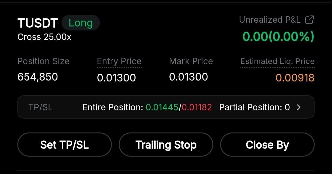 Zenpw2s's tweet image. $TUSDT

Long at cmp. 0.01300

Tp. 0.01445

Sl. 0.01182