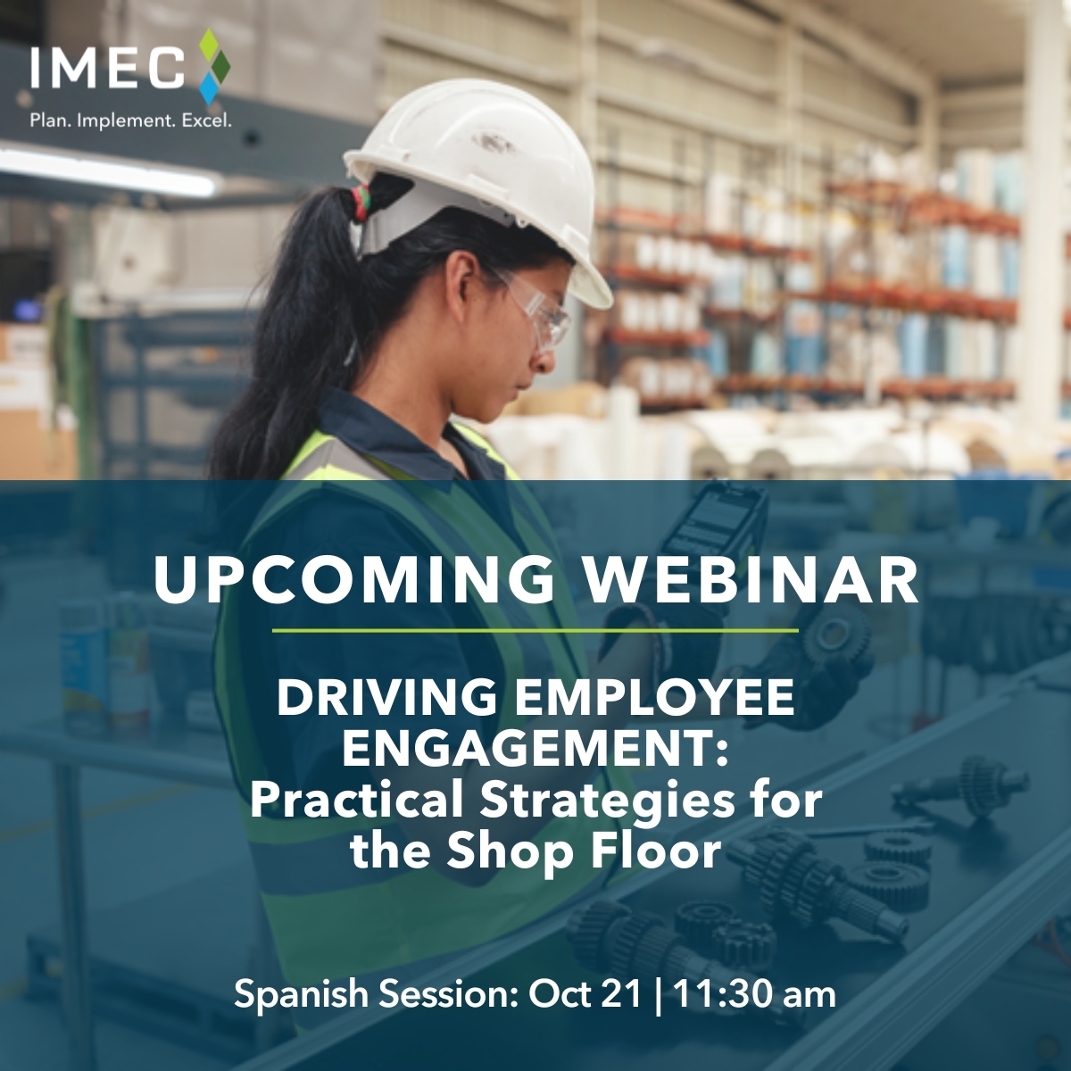 IMECillinois's tweet image. On October 21, we're offering the Spanish version of last week's webinar, making sure Spanish-speaking employees have direct access to tools that strengthen their work experience and impact.
Register your team: hubs.ly/Q03Ly_JT0
#EmployeeEngagement #WorkforceDevelopment