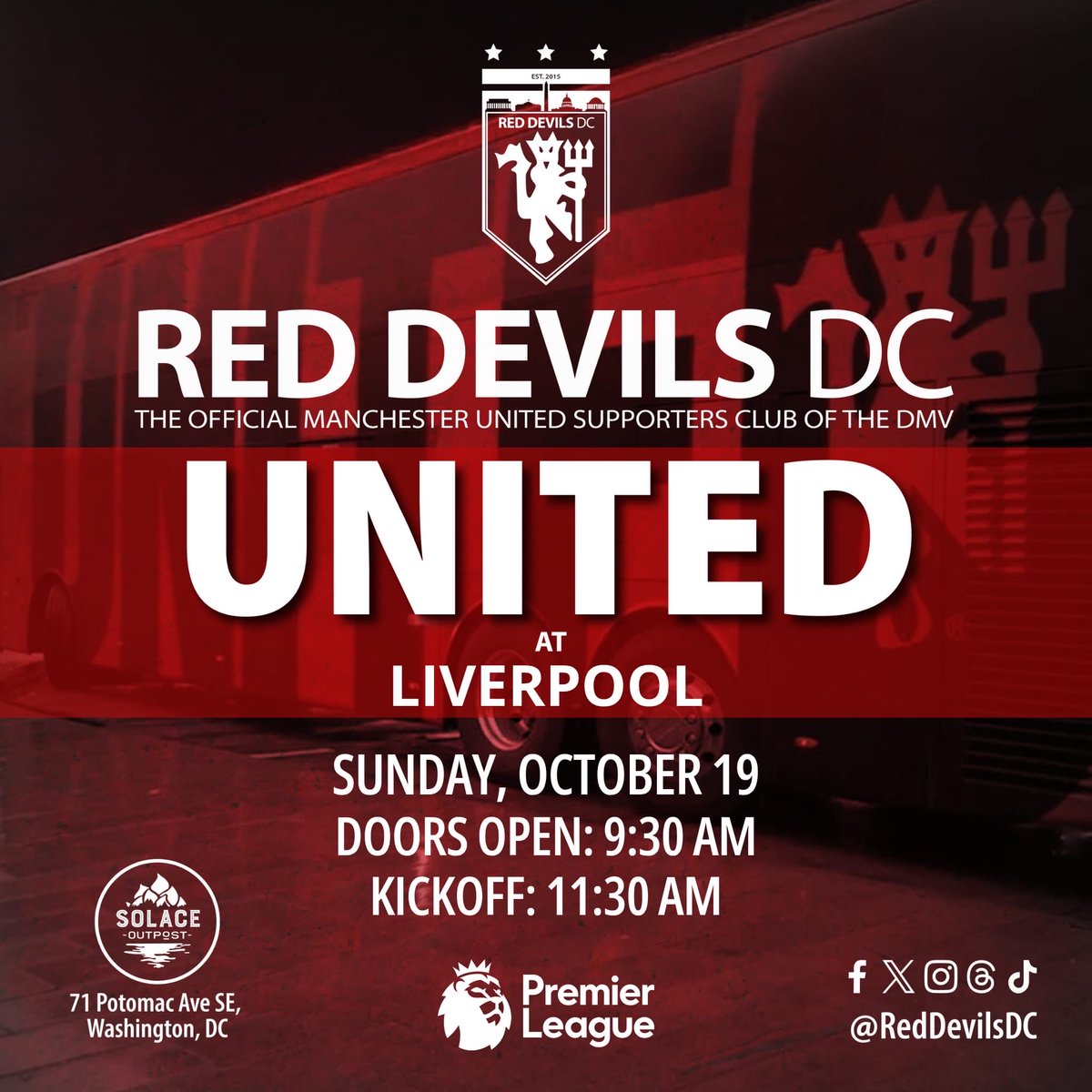 RedDevilsDC's tweet image. SCOUSERS. SUNDAY. SOLACE. 🔥
Doors 9:30 | KO 11:30
Brunch. Beers. Chaos.
@SolaceBrewing 
#MUFC #RedDevilsDC #YSB
