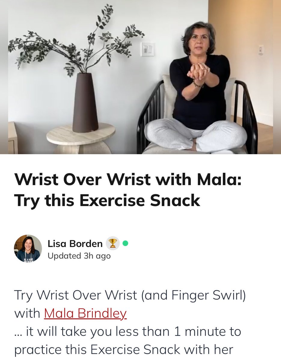 The little things can really be the big things! Try this Exercise Snack .. we all need to give tweeting a break for a few moments. :) 

thewellnessintelligencecollective.com/posts/wrist-ov…