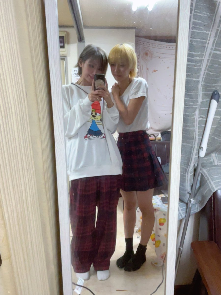 mitoumio2's tweet image. せっちゃんと秋のペアルックコーデ❤️🖤