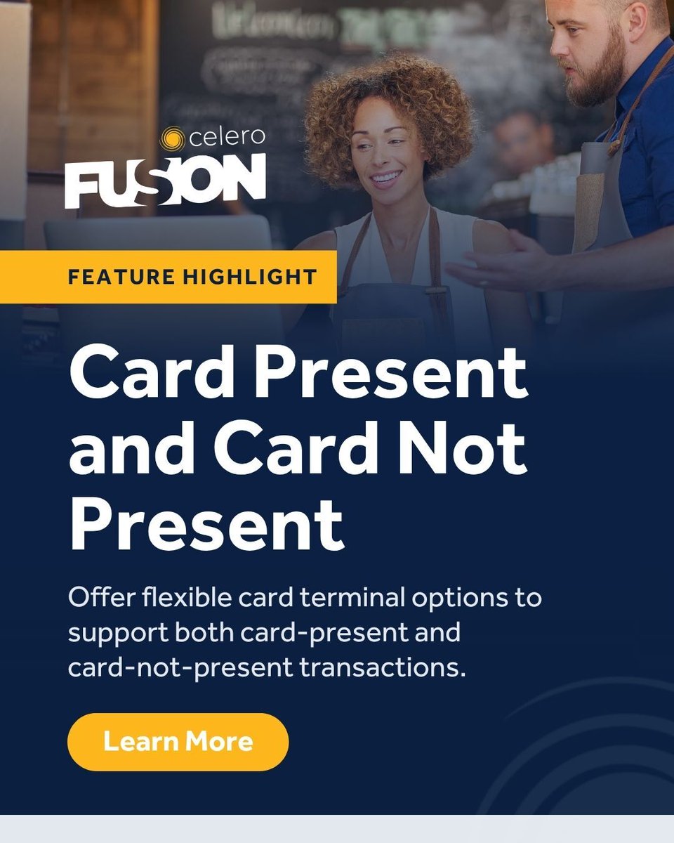With Celero Fusion, ISVs can offer merchants card terminal solutions for both in-person &amp; online payments, delivering a seamless experience every time.

Discover how our features can help your business succeed: hubs.ly/Q03LBYQ_0  

#CeleroFusion #ISV #FintechSolutions