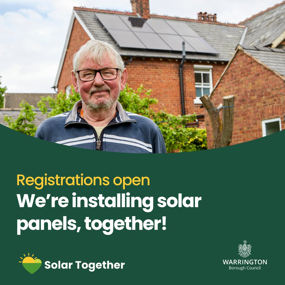 Final call! The opportunity to save on solar panels and battery storage and generate your own clean energy with the Solar Together scheme is ending soon.
 
 Register your details by Friday 17 October to get a personalised recommendation and quote 👇

Find out more 👉