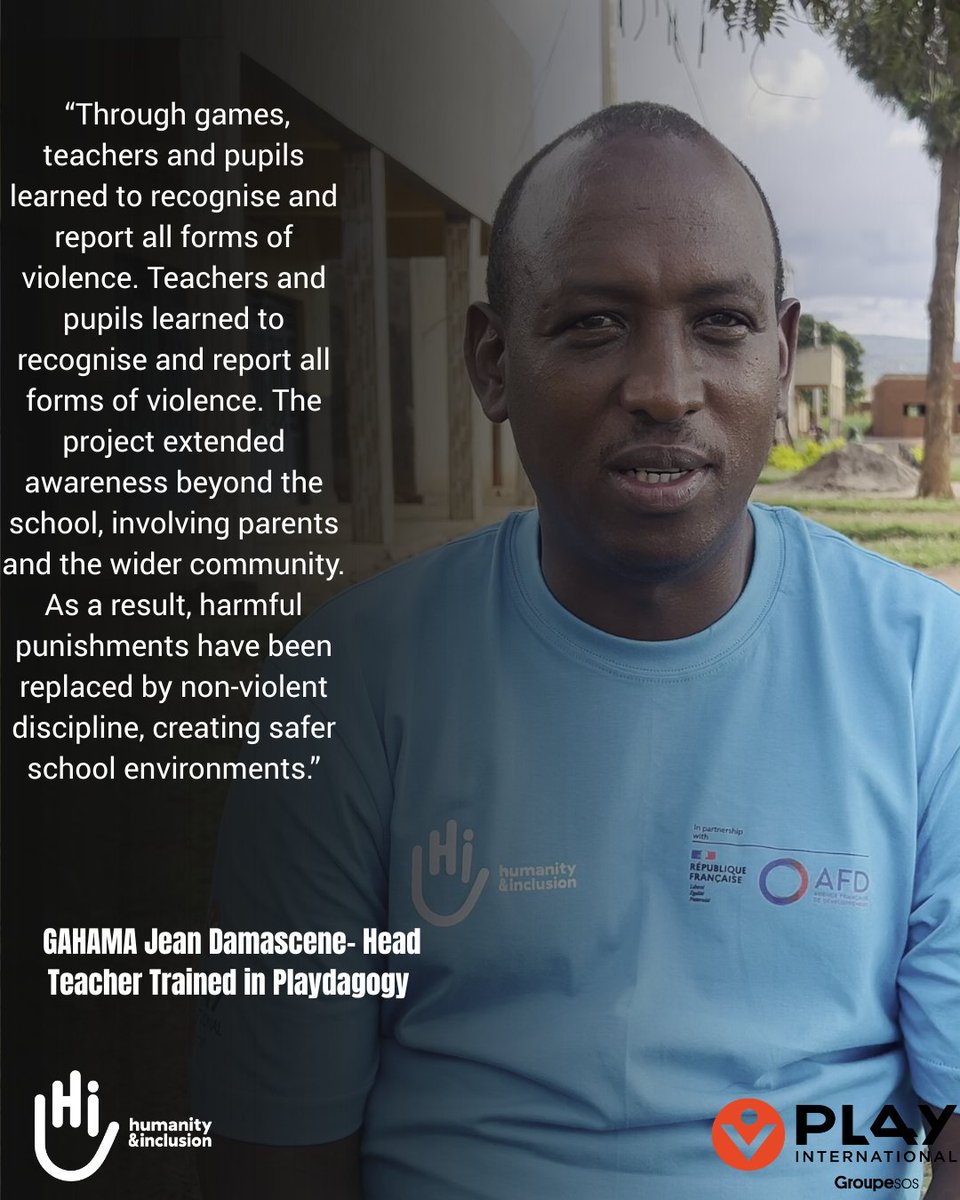 RwandaPLAY's tweet photo. “Thanks to Playdagogy, our pupils learn through games and created protection clubs.”  — Angelique, Teacher

“Parents and communities now choose non-violent discipline.” — Gahama -Headteacher 

Change starts in classrooms. 
#REKAProject #EducationForChange https://t.co/orSJEjPLZq