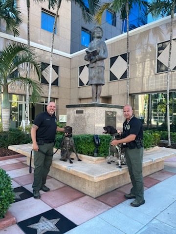 BCPS_POLICE's tweet photo. We’re excited to welcome K9 Alyssa (Gun & Ammo Detection) & K9 Nitro (Bomb & Explosives Detection) to our Broward Schools Police family! 🐕‍🦺💙

These incredible additions were made possible thanks to a generous donation from @MakeOurSchoolsSafe.

We’re eternally grateful for their support in helping us keep our schools safe. 🙏
#SchoolSafety #K9Unit #BCPSProud
#bcps