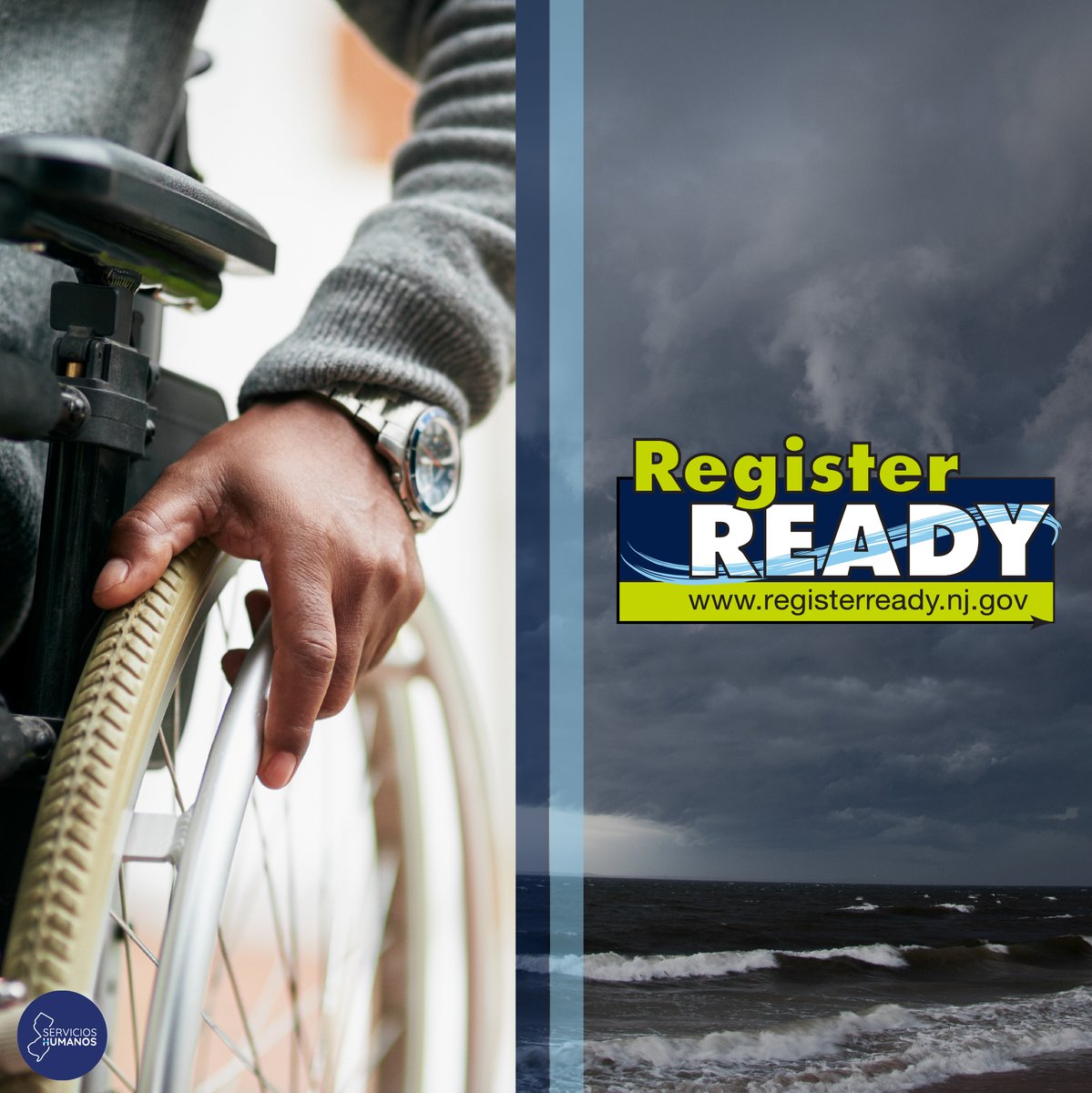 NJDHS's tweet photo. 🌪️🌀⛈️💨Esta #RegisterReady?
♿Los residentes de NJ con discapacidades le pueden informar a las agencias que responden a emergencias para que puedan planificar mejor cómo atenderles en caso de catástrofe o emergencia. Visite
╰┈➤ https://t.co/5QDxLqG2v1 https://t.co/cOUIgVuYyo