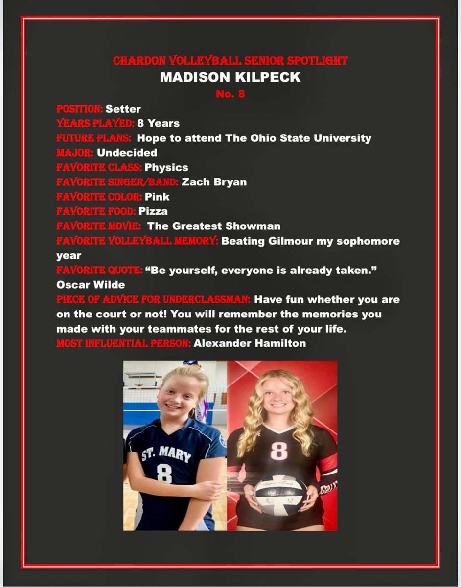 Chardon Volleyball tweet media