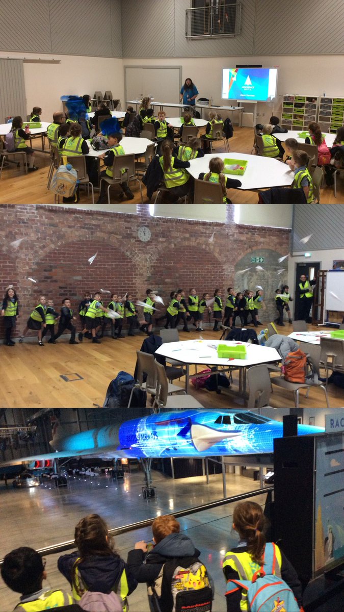 HambrookSchool's tweet photo. What an exciting day for #Hambrook2 on their visit to Aerospace! They explored key people linked to flight, made and flew their own paper aeroplanes, discovered the museumβs amazing exhibits, and even went inside Concorde! βοΈ @BristolAero https://t.co/ugbmQaATfo