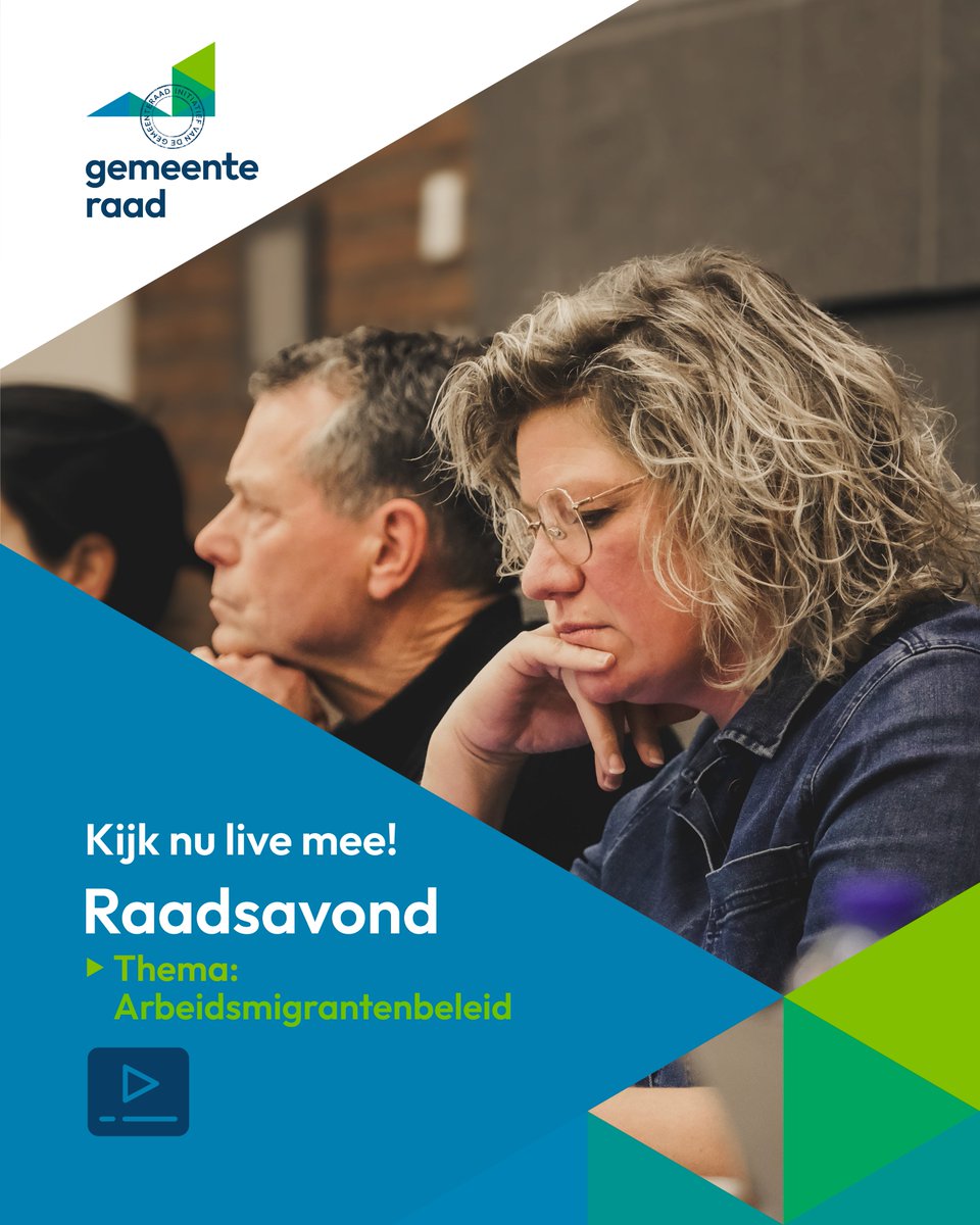 Kijk nu live mee met de raadsavond via 📺: bit.ly/raad_live