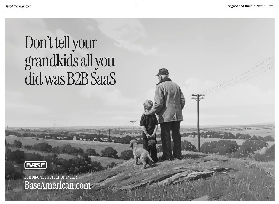 今日 FoundX で話題になった、創業2年で1500億円の資金調達をした家庭用電池＆グリッド安定化スタートアップの Base Power の資金調達＆採用ページ。「君がやってきたことの全てがB2B SaaSだったと、孫たちに胸を張って言えるかい？」という挑戦的なメッセージも。
baseamerican.com