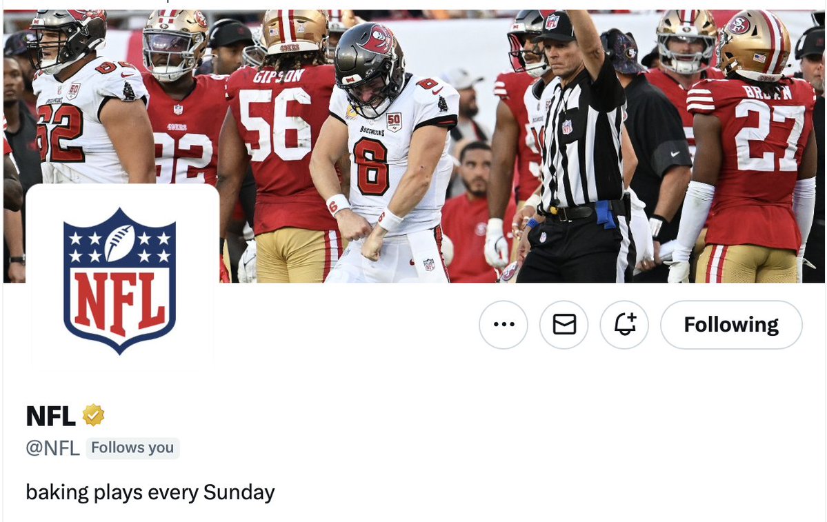 Love the new profile, @NFL 👨‍🍳 