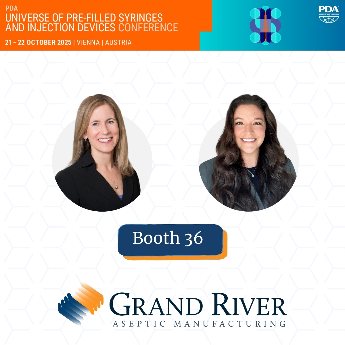 PDA Universe of Pre-Filled Syringes and Injection Devices Conference is next week! Mary Lou Glotzbach and Hailey Dieterle are excited to discuss how partnering with GRAM can advance your molecule, device, and patient-centered solutions with our trusted manufacturing expertise.