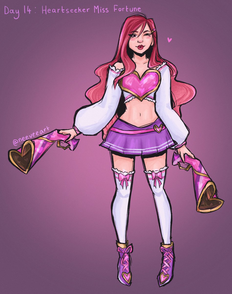 #skintober day 14: Heartseeker MF💘

The way she doesn’t have a valentines skin ;’(

#skintober2025 #MissFortune