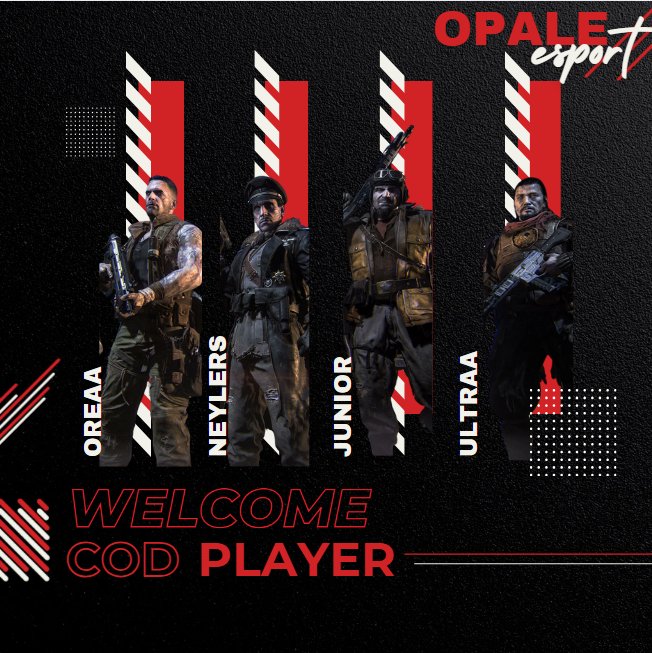 Les voici. 
Le nouveau chapitre d’Opale Esport commence maintenant. 

Nos joueurs sont prêts à représenter nos couleurs, en Europe .

Bienvenue à notre nouveau roster.

#OpaleOnTop #Esport #COD