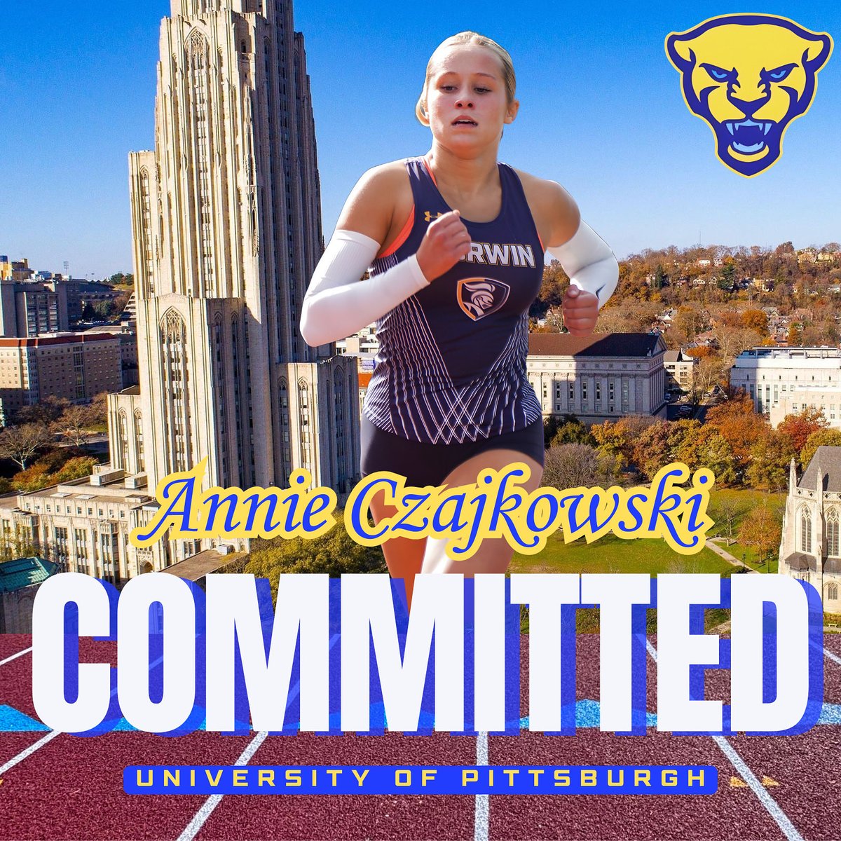 CoachNixonTF's tweet image. Congratulations to Annie Czajkowski of Norwin, who has committed to continue her academic and athletic career at the University of Pittsburgh next fall. Annie has been one of the premier distance runners in the WPIAL over the past four seasons, qualifying for the state…