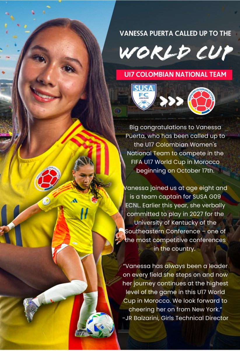 sachemhseast's tweet photo. East 11th Grader Vanessa Puerta to participate in FIFA WORLD CUP 🏆⚽️
She will be playing on the U17 Colombian National Team…we here at East are so proud and will be rooting for you 👏
@SachemSchools https://t.co/RFnRYrCVeh