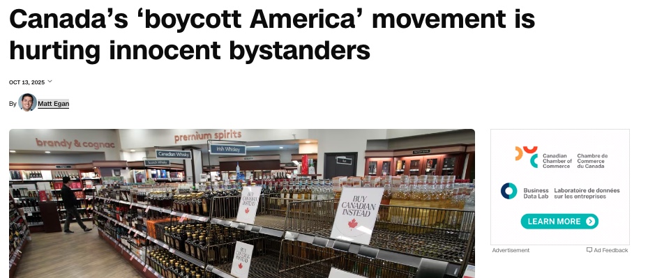 -You threaten our sovereignty
-You send us a die-hard MAGA Ambassador
-You start a trade-war decimating jobs in key sectors
-You try to humiliate our elected leaders
-You wrap it in lies about fentanyl from Canada

Matt - what did you expect? <a href="/MattEganCNN/">Matt Egan</a> 
cnn.com/2025/10/13/bus…