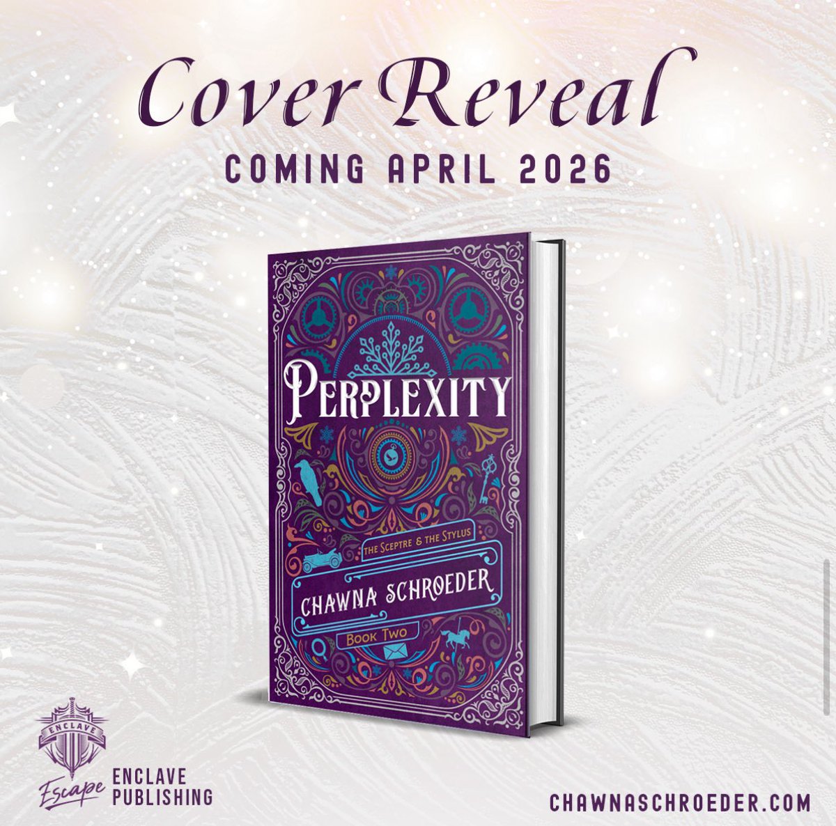 COVER REVEAL!! Perplexity by Chawna Schroeder will release April 2026! This sequel to Illuminary is part of a YA fantasy trilogy inspired by A Little Princess, and is available to preorder in hardcover today 🤩

#CoverReveal #YAFantasy

enclavepublishingstore.com/perplexity-har…