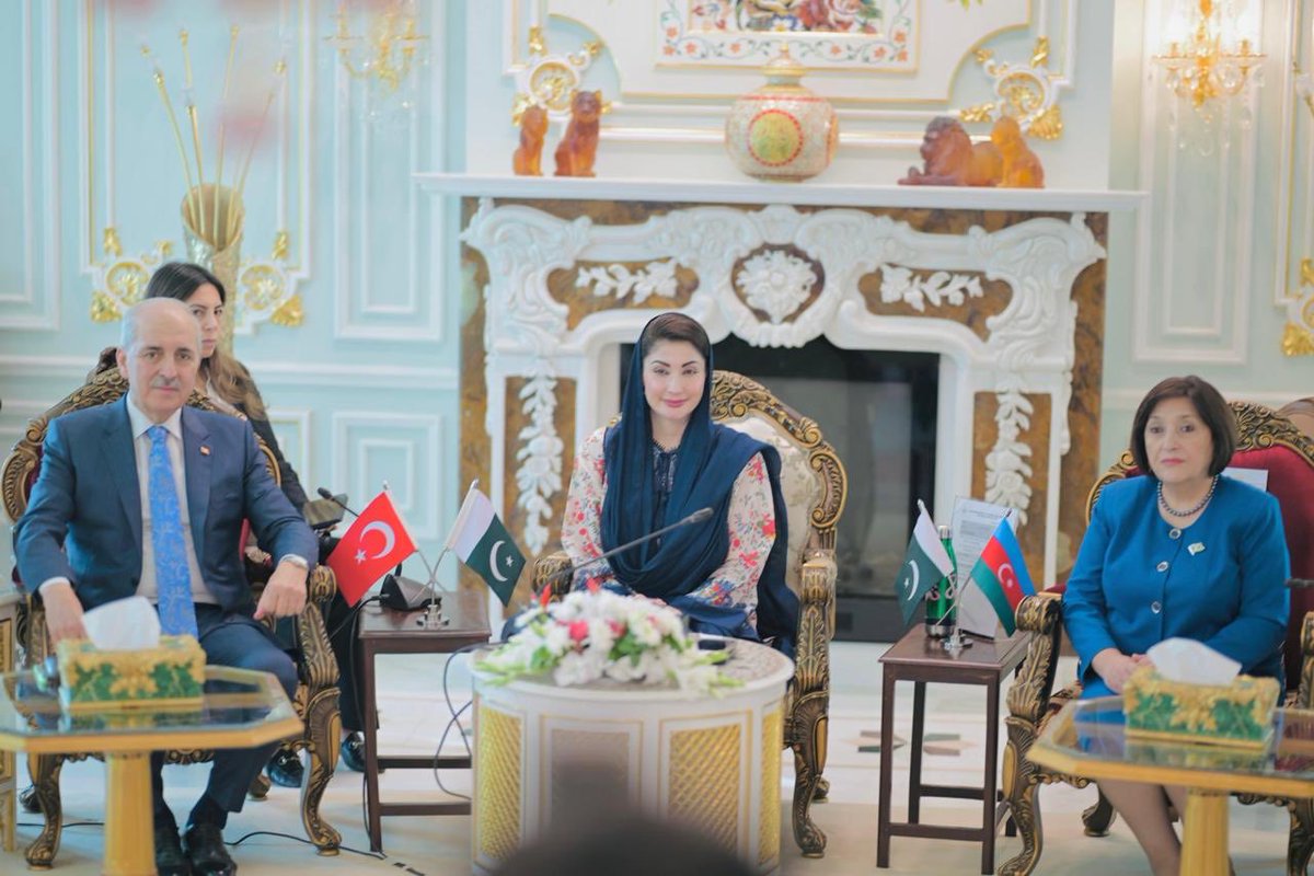 MaryamNSharif's tweet image. It was indeed an absolute honour to welcome Her Excellency, the first woman Speaker of Azerbaijan, and His Excellency, the Speaker of Türkiye.
Our three nations have stood together through every challenge, united not only by deep bonds of brotherhood, but also by shared values,…