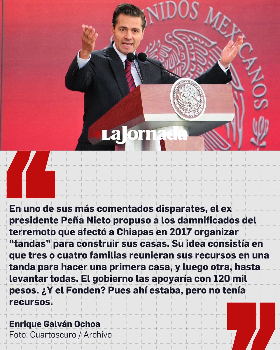 #Dinero, opinión de <a href="/galvanochoa/">Enrique Galván Ochoa</a> 

Algunas personas se preguntan por qué desapareció el Fonden, el Fondo de Desastres Naturales. Opinan que sería de gran utilidad estos días en que se requiere apoyo para los damnificados de las lluvias en Hidalgo, Puebla, Querétaro y San Luis