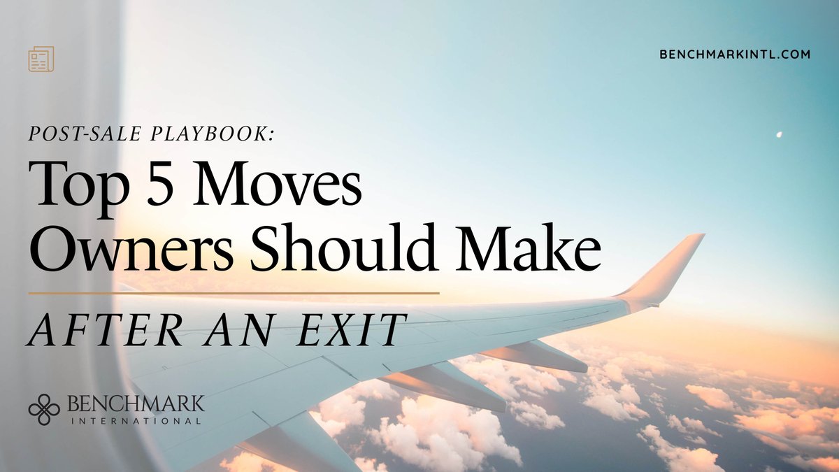 benchmarkgroup's tweet image. Strategic planning shouldn’t stop at the close. Benchmark International details the five most impactful post-sale moves to secure long-term success. bit.ly/3WCTrpO

#BenchmarkInternational #Mergers #Acquisitions #MandATips #ClientJourney #ExitStrategies #DealMaking