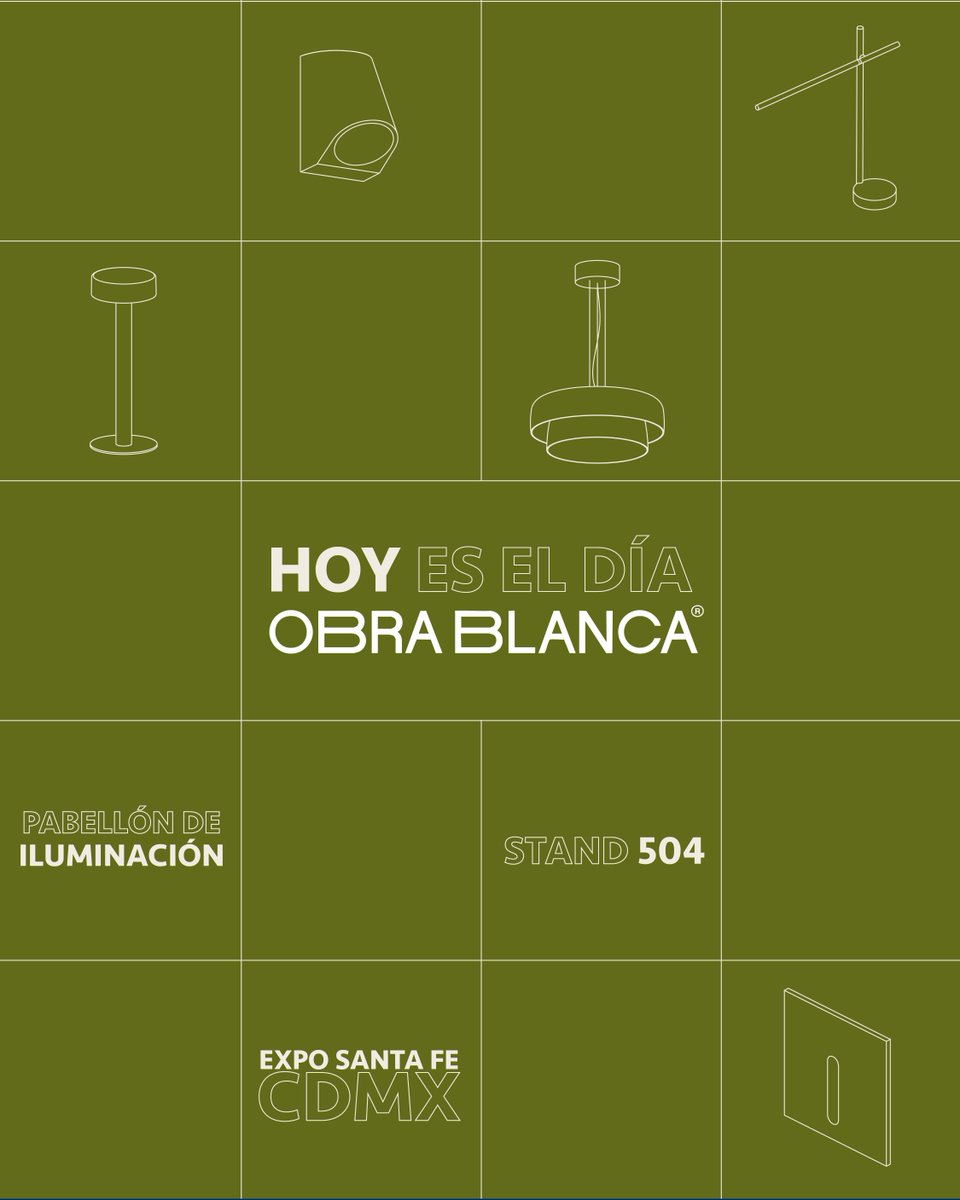 ¡Llego el día! Encuéntranos en Obra Blanca a partir de hoy y hasta el 16 de Octubre, en el Pabellón de Iluminación, en el Stand 504