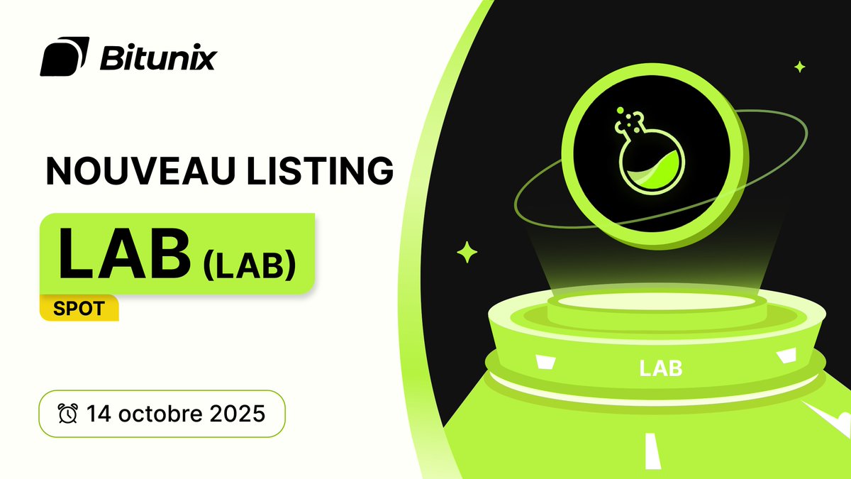 BitunixFR's tweet image. 📣 Le trading de $LAB est maintenant disponible sur Bitunix Spot !
🚀 Trading Spot : short.bitunixads.com/x14aFAk2
ℹ️ Plus de détails :
short.bitunixads.com/n463Uyu4