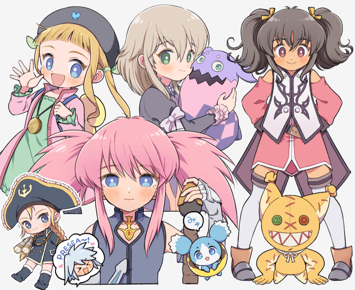 昔の絵を今の絵で描きなおしてみたやつ幼女しかおらんやん…