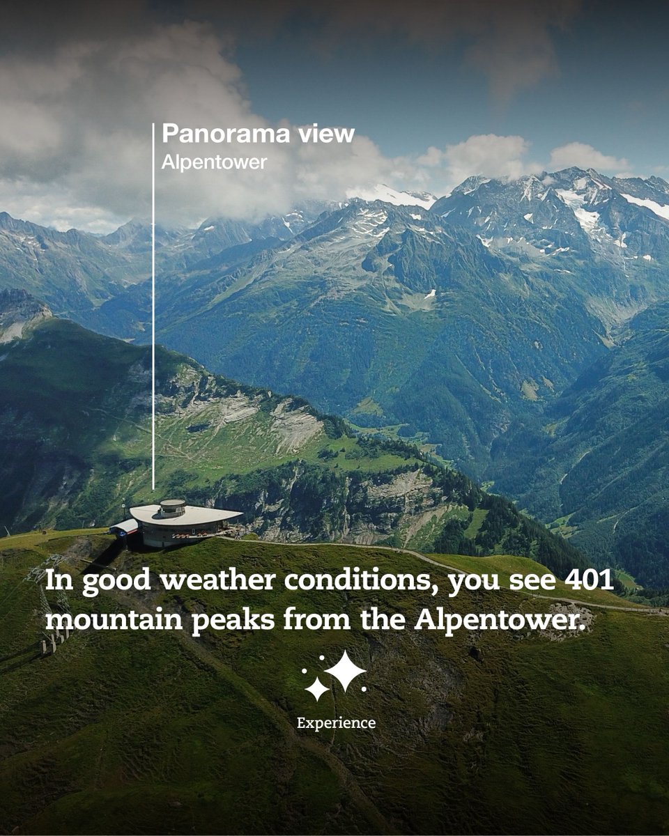 JungfrauRegion's tweet photo. At the Hasliberg mountain station, the Alpentower offers breathtaking panoramic views. On clear days, you can count 401 peaks on the horizon. 🌞🏔️

@Haslital | @madeinbern | @MySwitzerland_e

#jungfrauregion #haslital #berneroberland #swissalps #madeinbern #inLOVEwithSWITZERLAND https://t.co/3mvqCSRxFf