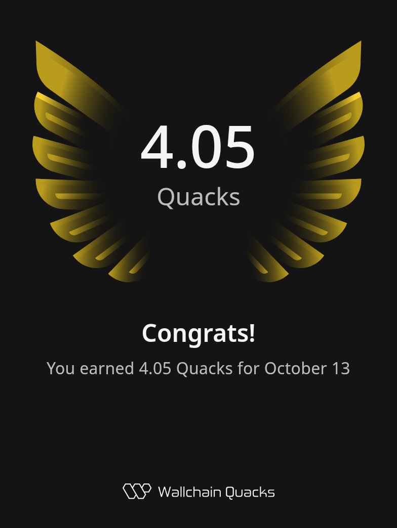 It's idOS effect 🔥🔥

Study <a href="/idOS_network/">idOS</a>

Just earned 4.05 Quacks on @wallchain_xyz in one day 🦆

Turn insights into rewards and climb the leaderboard 🥇