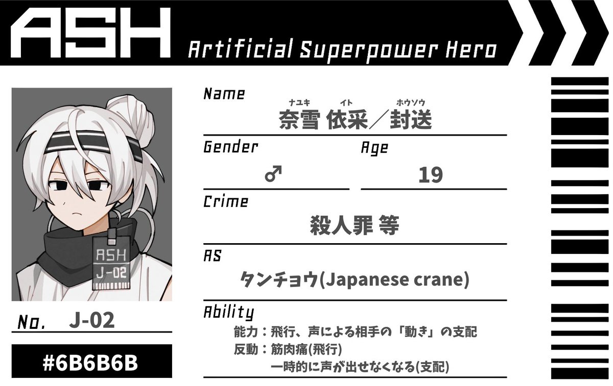 pipimochi12's tweet photo. #AS_HERO
タンチョウのHERO－奈雪 依采

資料や追加設定はツリーに繋げます https://t.co/8U9Uj4aAF4