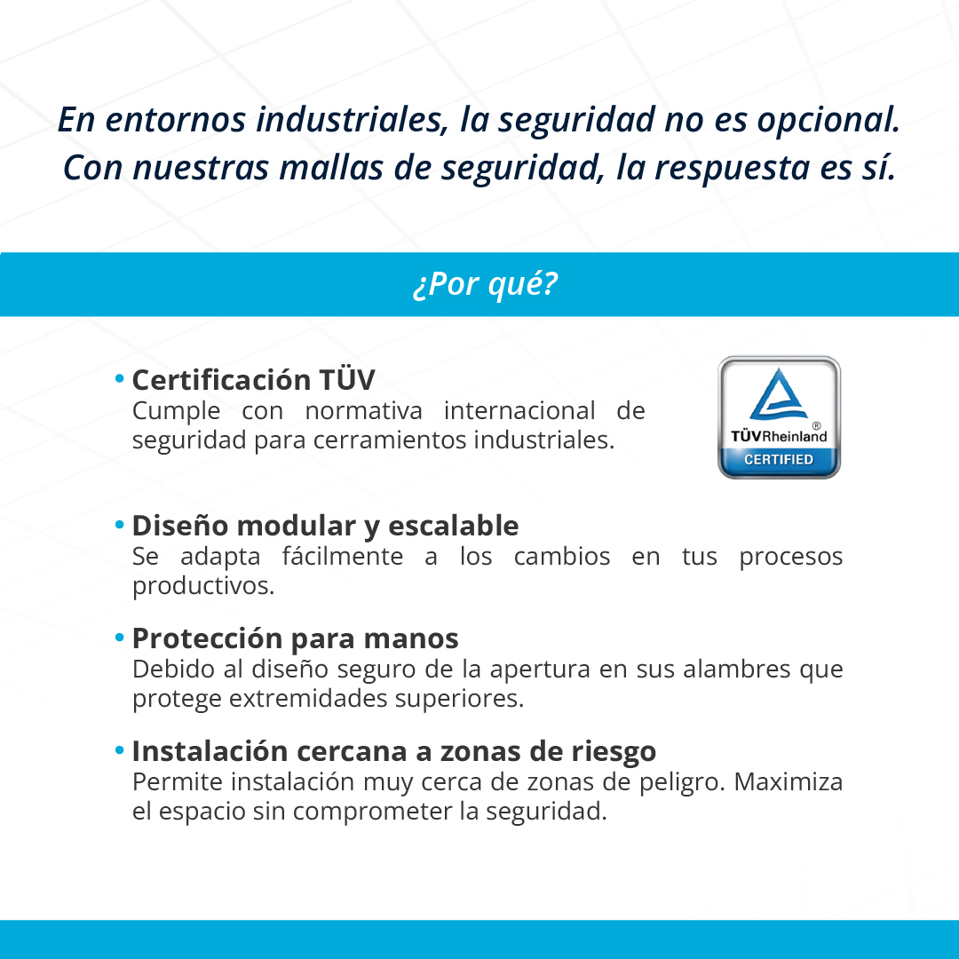 ColseinSAS's tweet image. 🔒 El panel de malla ST20 de Troax es la solución ideal para proteger al personal y cumplir con las normativas internacionales de seguridad.

👇 Desliza para descubrir cómo funciona y por qué es esencial en tu planta.

#SeguridadIndustrial #PrevenciónDeRiesgos #Troax #ST20