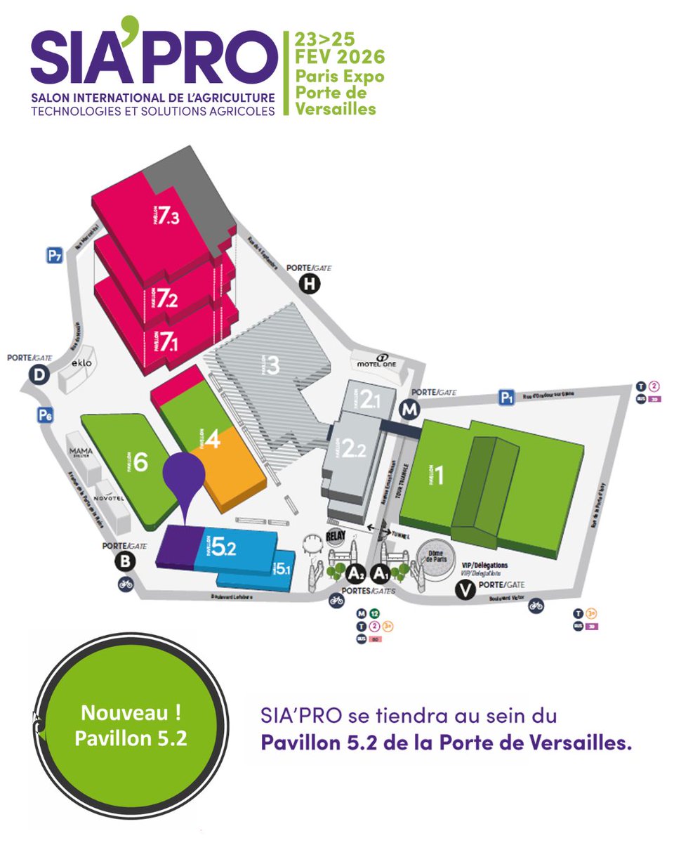 🚀 Nouvelle implantation, nouvelles perspectives !
SIA’PRO 2026 du 23 au 25 fév. au Pavillon 5.2 – Paris Expo Porte de Versailles.
Un rendez-vous 100% pro dédié aux solutions &amp; innovations agricoles 🌱
📩 Inscrivez-vous 👉 fcld.ly/mzv46pw 
<a href="/ceneca_officiel/">CENECA</a> <a href="/Salondelagri/">Salon International de l'Agriculture</a>