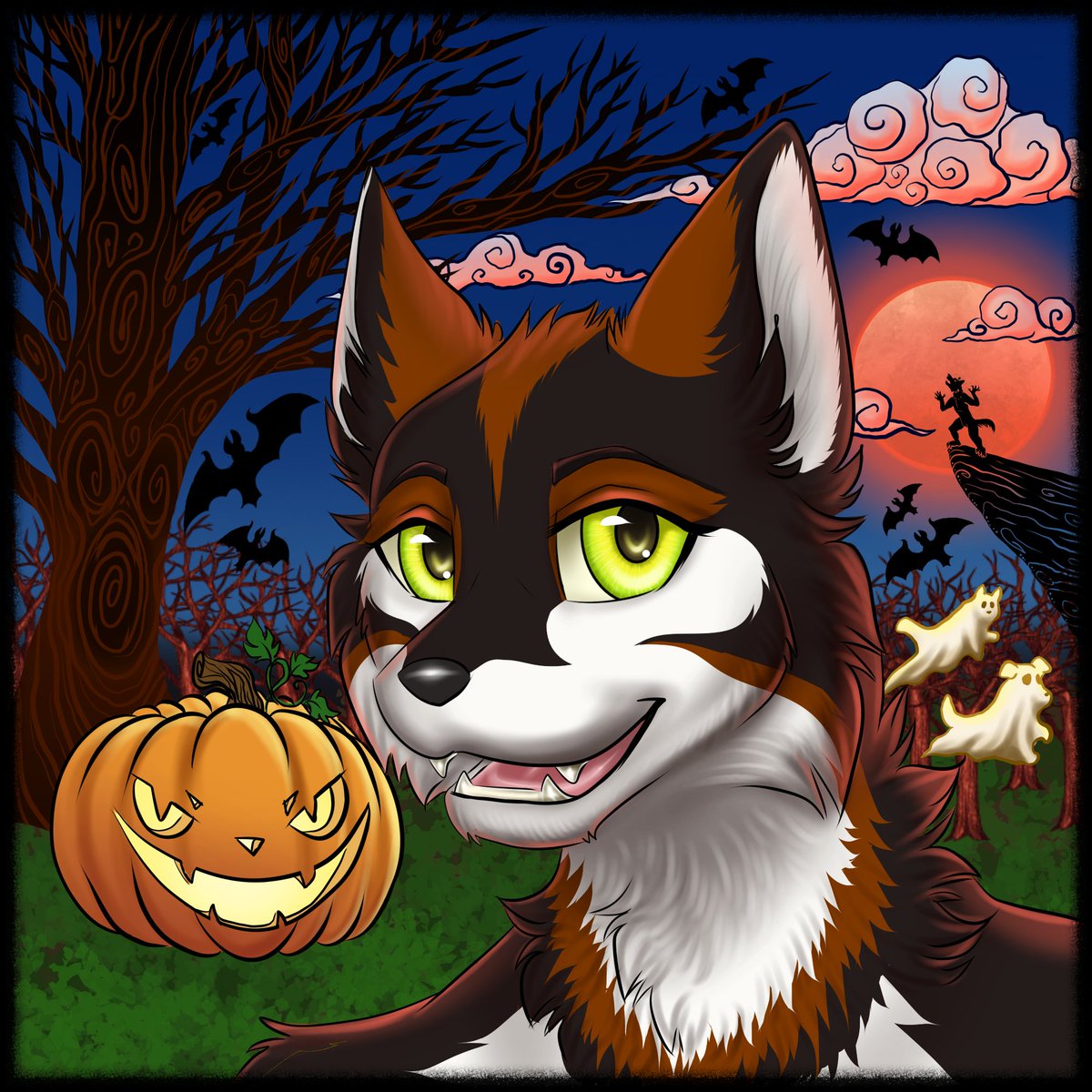 Gonna do these Halloween icons now, of anybody is interested in them, 20 € 
You get both versions with yellow moon and with red moon
