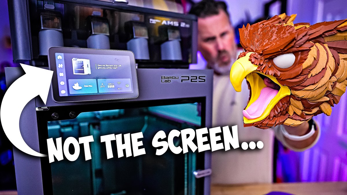 UncleJessy4Real's tweet image. Why isnt @BambulabGlobal talking about this one feature that completely fixes my biggest complaint with the P1S P1P &amp;amp; X1C? And it&apos;s not the new touch screen on the P2S!

youtu.be/Hb_hFyMtDJI

Prints by @holoprops3D @wekster2507 @StudiosYosh @MODERNMACHINE3D 

#Bambulab #P2S