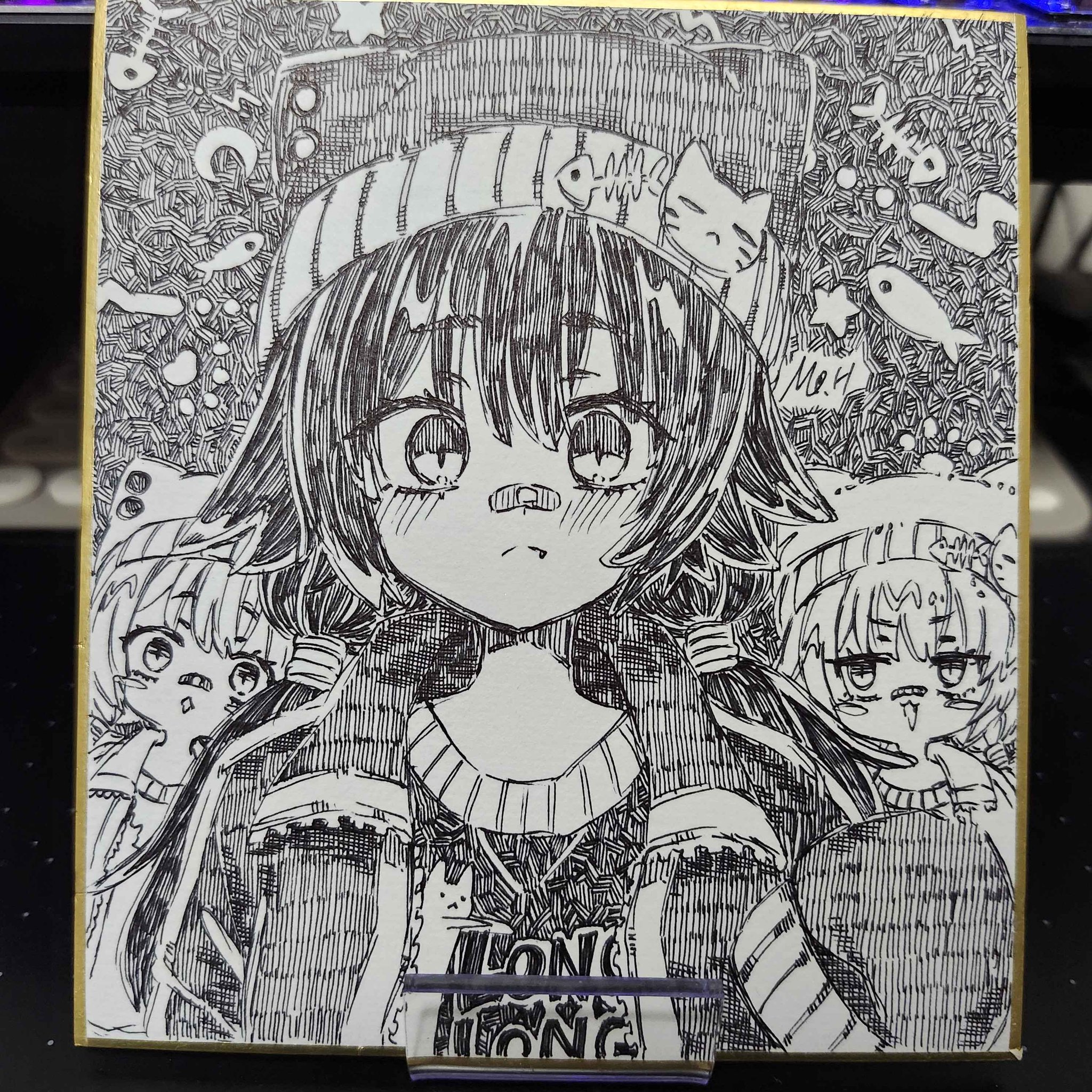 とあるインフルエンサーの書いた色紙絵 柊みこ@新刊メロブ委託中 on X: