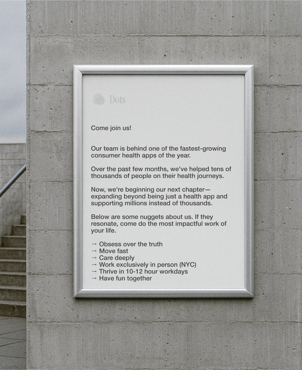 MartynStrydom's tweet image. If you are passionate about health, come join us and do the most impactful work of your life.
Hiring a founding engineer (react native) + founding design engineer.
$10k finders fee if we hire the friend you tag in the comments