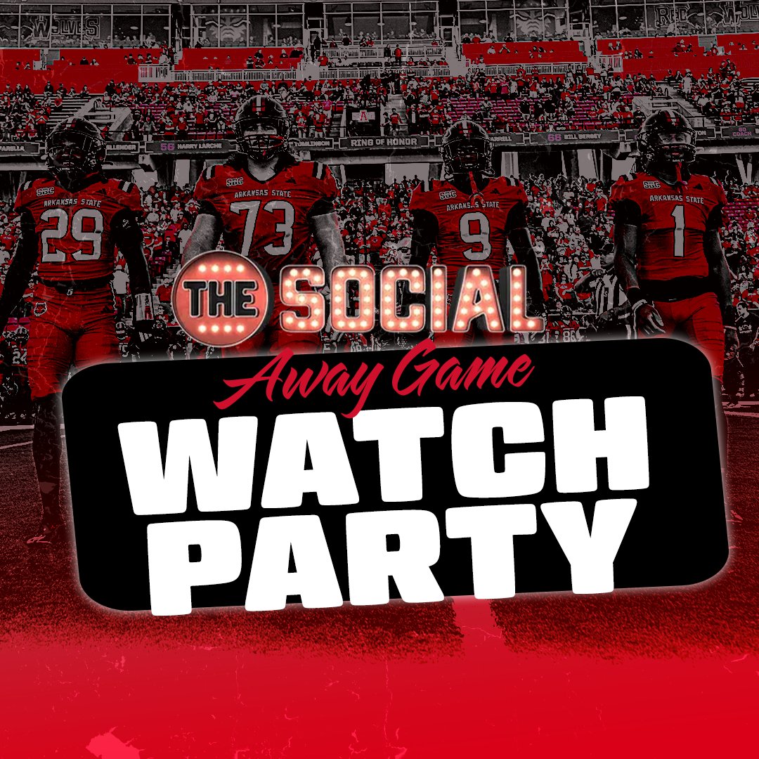 AStateRedWolves's tweet image. A-State Football is on the national stage again tonight, taking on South Alabama at 6:30 on ESPN2. And you can catch the game with other Red Wolves fans at The Social. See ya there with your #WolvesUp!