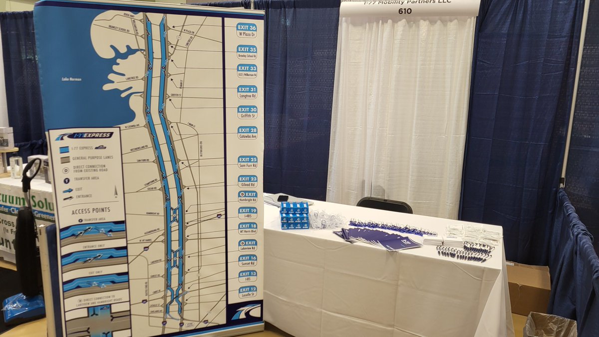 Come stop by the Huntersville Rec Center today to see us at the <a href="/LKNChamber/">Lake Norman Chamber</a> business expo today! We'll be here to answer any questions you may have about our Express Lanes, signing up for an NC Quick Pass, and more!
.
.
.
#I77Express #ExpressLane #SkipTheTraffic