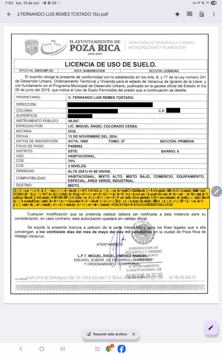 jorgegogdl's tweet photo. Fernando "El pulpo" Remes, le dio una licencia de uso de suelo a su hijo para hacerse una casa de 3 niveles, pero no pudo terminar ninguna de las obras para mitigar la inundación de Poza Rica porque él mismo admitió que se robaron el dinero. La tragedia en Veracruz. https://t.co/dCQCfYxlW7
