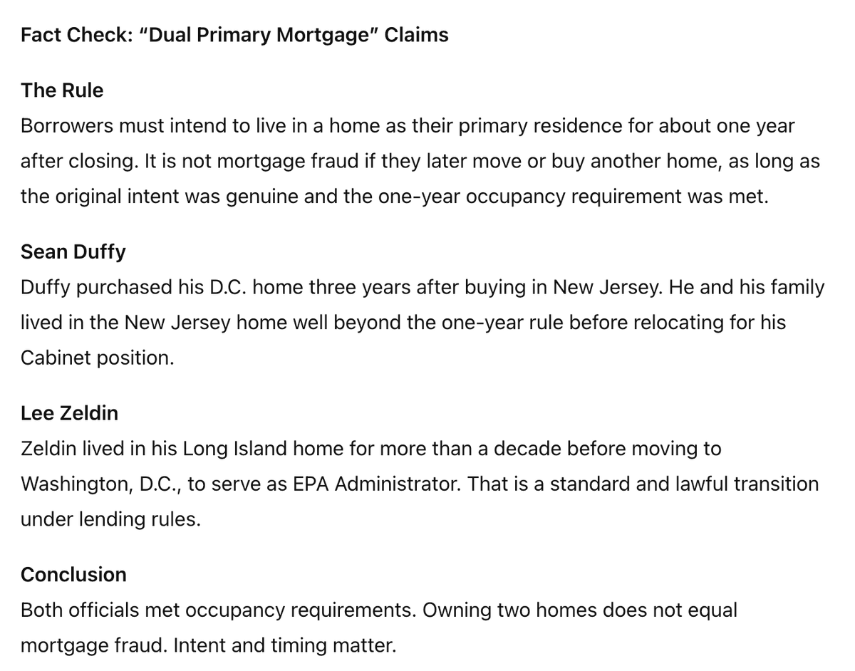 ChrisDanielSRA's tweet photo. Hey @ABC and @ThisWeekABC. ProPublica’s “dual primary mortgage” story misses key facts. 
#MortgageFacts #ProPublica #TrumpCabinet https://t.co/SzZSMRrzqv