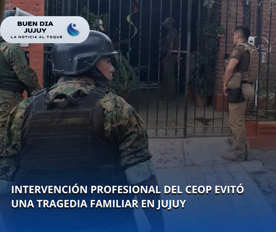 ArgoteDaniel's tweet image. En Jujuy, negociadores del CEOP evitaron una tragedia: un joven armado con un cuchillo se atrincheró en su casa.
Tras 30 minutos de tensión, depuso su actitud sin que nadie resultara herido. Fue derivado a un hospital.
buendiajujuy.com/intervencion-p…

#Jujuy #CEOP #SaludMental