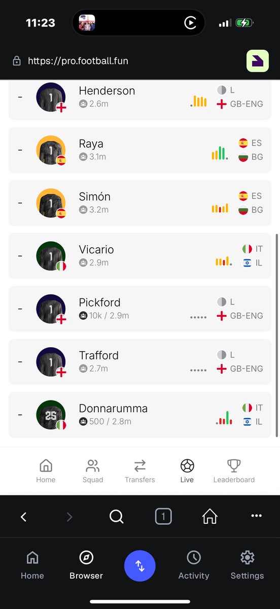 My biggest conviction play right now… <a href="/sportfun/"></a>! Got an opportunity at the new players, and I took it! Picked up 9k more shares of Pickford this morning, let’s see what he can do. Play > Farm