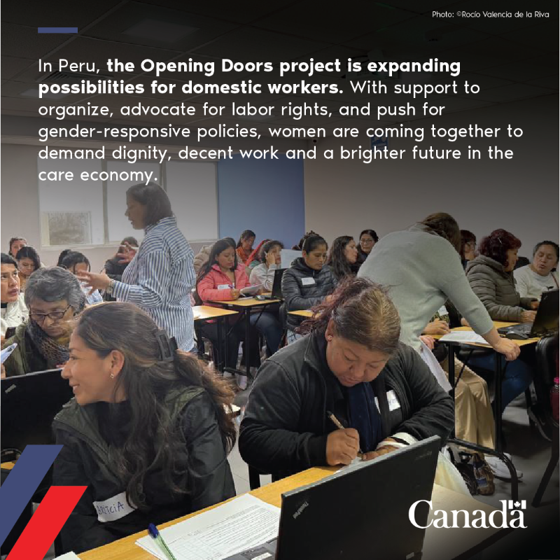 CanadaDev's tweet photo. #Care is not just a private duty—it’s a public good. Yet it’s often undervalued, underpaid, and unequally shared. 

Swipe to see how Canada is working with experienced partners in Latin America to build more just and inclusive care economies. #LatinHeritageMonth