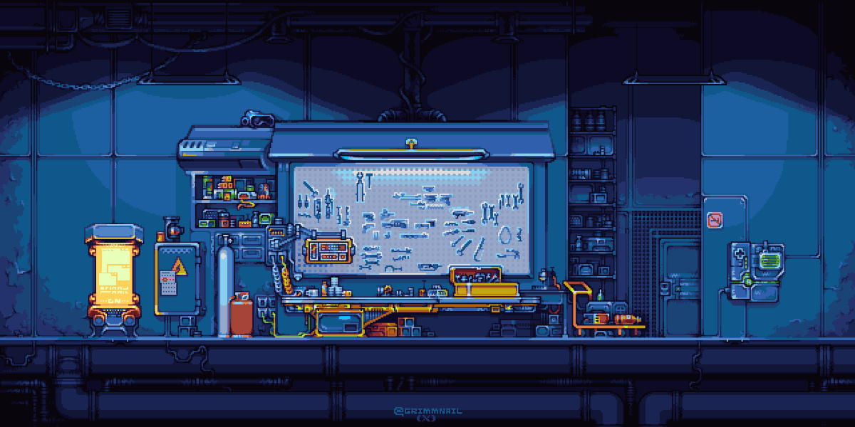 GrimmNail's tweet image. HI #PortfolioDay 
i love environment and animation
#ドット絵 #pixelart ︀︀
