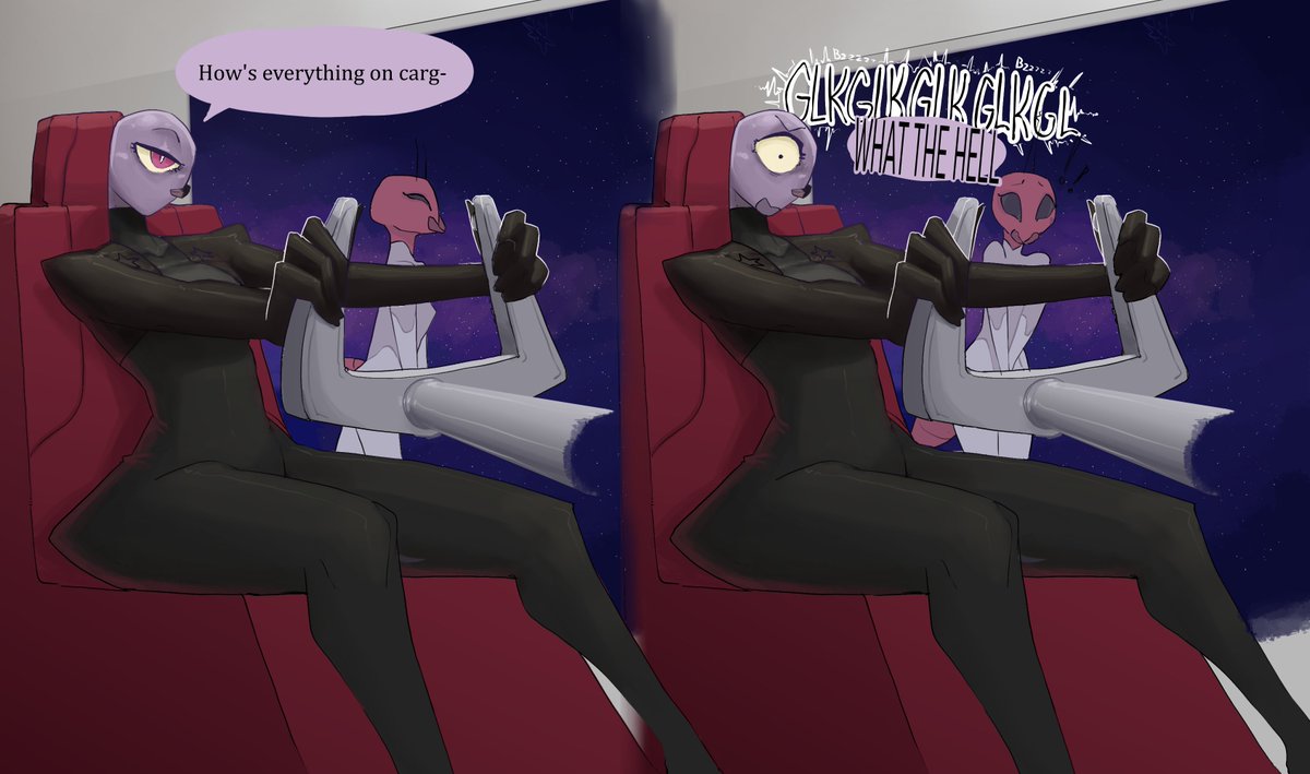 DeviantHorde's tweet photo. Captain heard something they really didn't want to on a long trip. https://t.co/5sZwGc7x3n